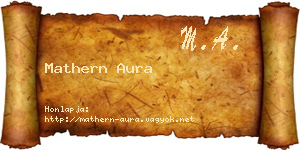Mathern Aura névjegykártya
